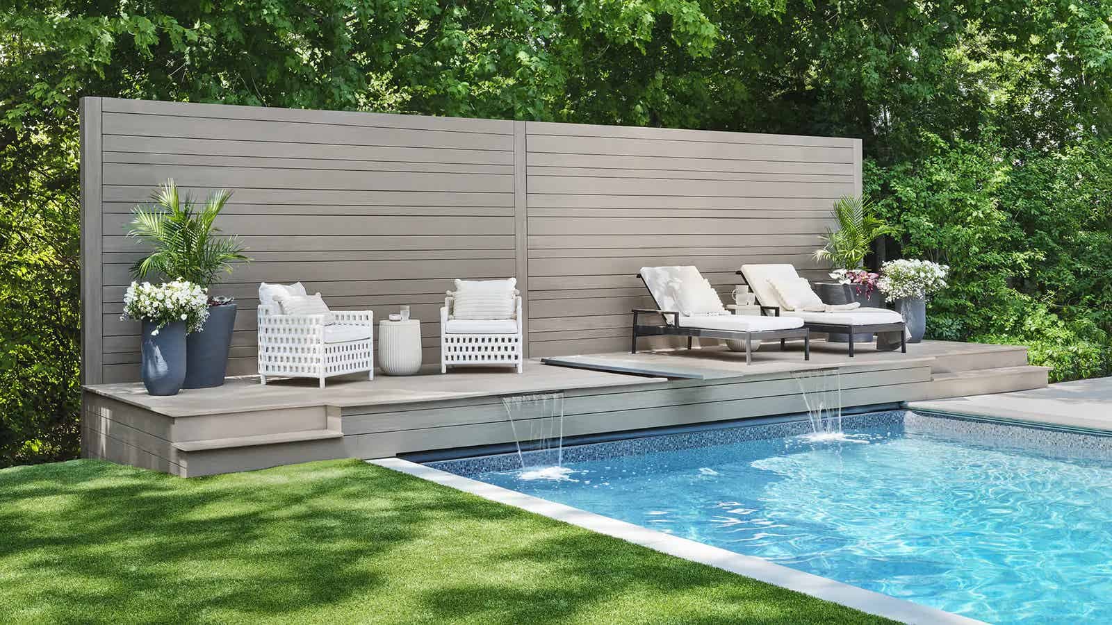 Modern home with low-maintenance synthetic boards