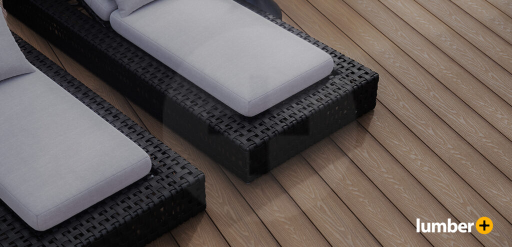 Picture of a deck made of composite, one of the deck material options.