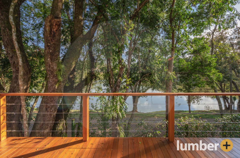 an image of an Ipe wood deck overlooking a body of water