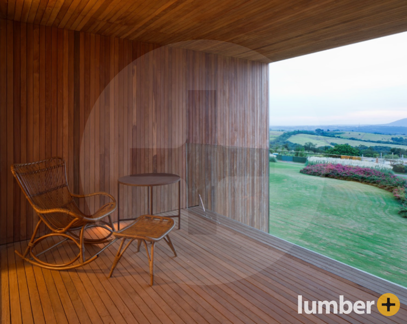 Hardwood cozy, wooden nook overlooking grass fields